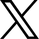 Twitter X logo black on white