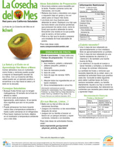 Harvest of the Month family newsletter about Kiwi fruit - newsletter in English