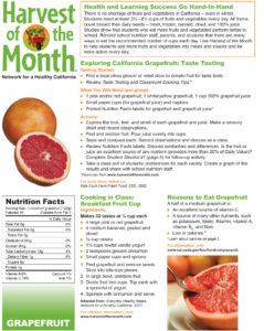 Harvest of the Month Educator newsletter for Grapefruit